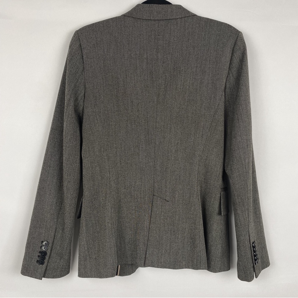 Zara Womens‎ Blazer L Grey One Button Minimalist Career Office Academia Chic - Picture 3 of 6